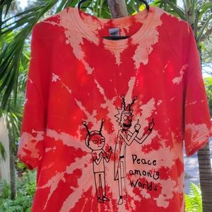 Rick and morty peace among worlds custom tie dye